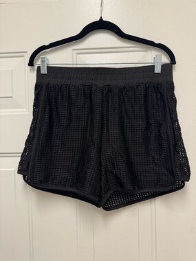 Jessica Simpson Black Mesh Athletic Shorts 0133
